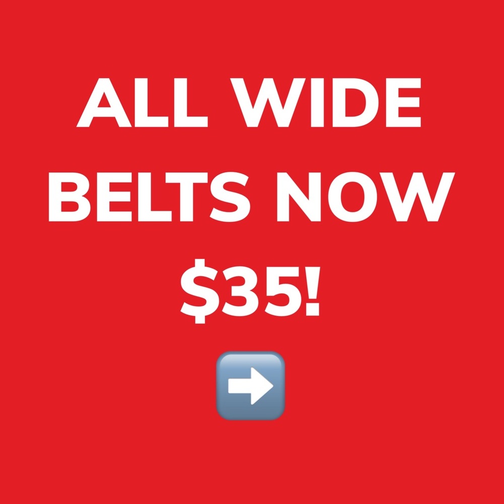 ALL WIDE BELTS $35